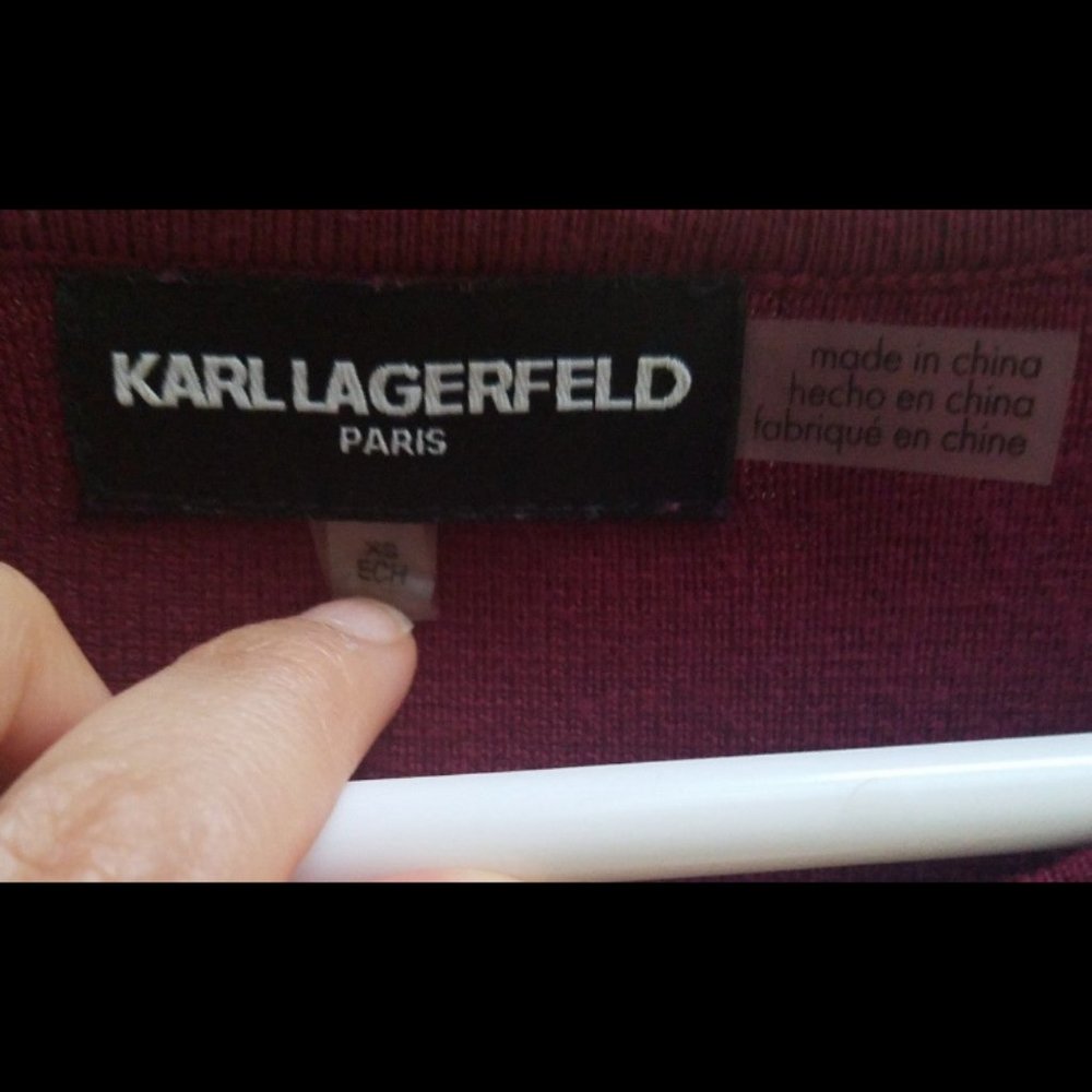 Karl Lagerfeld burgundy sweater dress Size XS - Picture 6 of 9